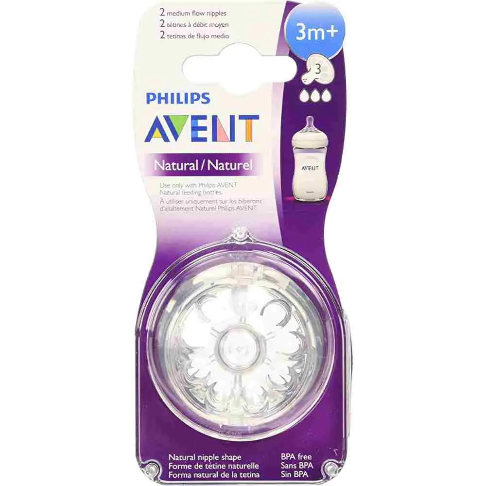 AVENT 2 TETINE NATURAL 3M+ AVENT 2 TETINE NATURAL 3M+