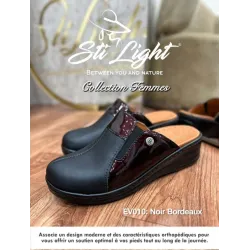 STI Sabot orthopédique - femme - Noir BORDEAUX EV10