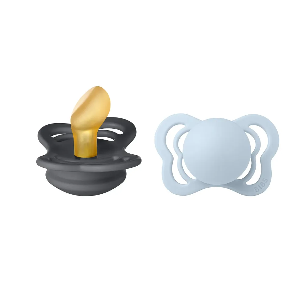 BIBS 2 SUCETTE CLOUD STEEL BLUE SIZE 1- 0M+