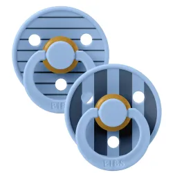 BIBS 02 SUCETTES NATURAL BLUE MIX SIZE 2