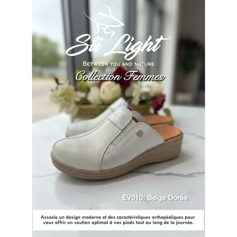 STI Sabot orthopédique - femme -Beige dorée EV10 STI Sabot orthopédique - femme -Beige dorée EV10