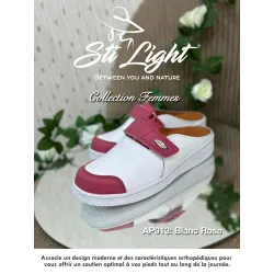 sabot orthopédique - femme - blanc-rose AP013