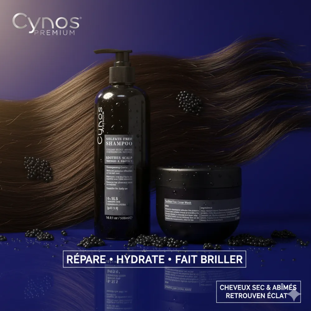 Pack Shamp Protéine Caviar & Huile d’Argan-500 ml +Masque CAVIAR-500ML