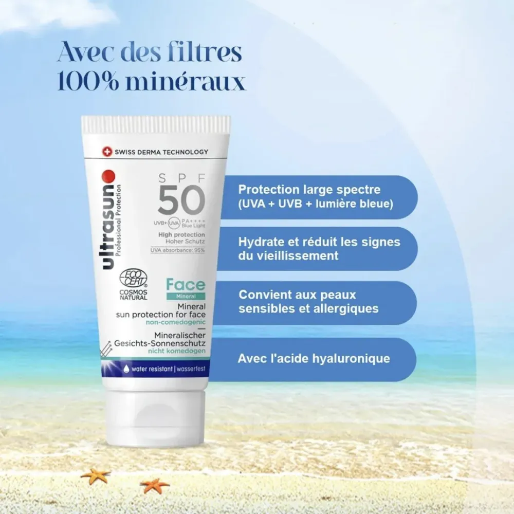 ULTRASUN FACE MINERAL SUNSCREEN SPF50+ 40ML ULTRASUN FACE MINERAL SUNSCREEN SPF50+ 40ML