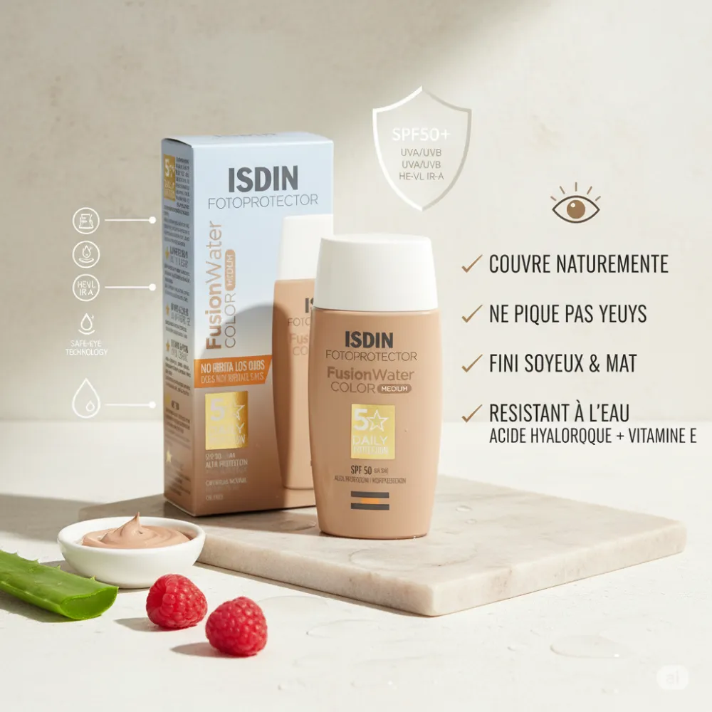 ISDIN ECRAN SOLAIRE FUSION WATER TEINTEE MEDUIM SPF50+ 50ML ISDIN ECRAN SOLAIRE FUSION WATER TEINTEE MEDUIM SPF50+ 50ML