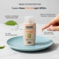 ISDIN ECRAN SOLAIRE FUSION WATER TEINTEE LIGHT SPF50+ 50ML
