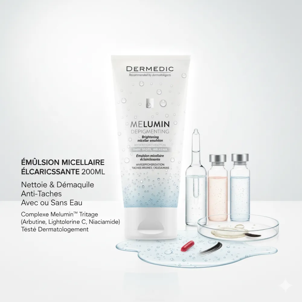 DERMEDIC MELUMIN EMULSION MICELLAIRE ECLAIRCISSANTE 200ML DERMEDIC MELUMIN EMULSION MICELLAIRE ECLAIRCISSANTE 200ML