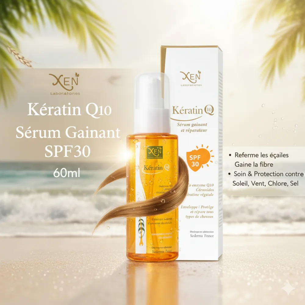 XEN Kératin Q10 Sérum Gainant SPF30 60ml