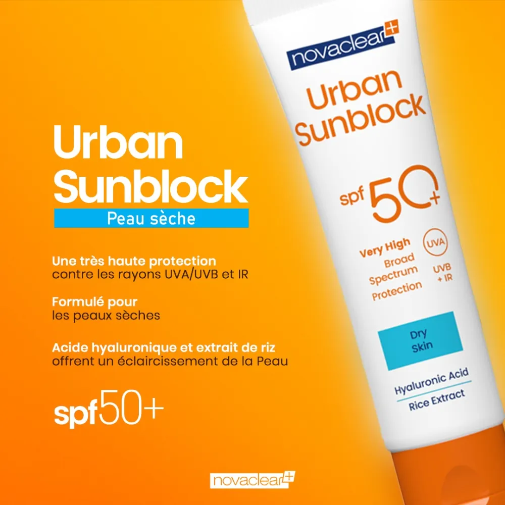 NOVACLEAR URBAN SUNBLOCK DRY SKIN SPF50+ 40ML