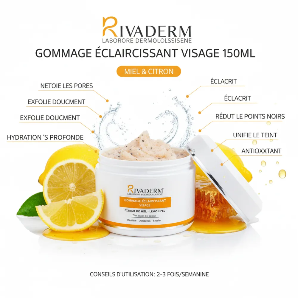 RIVADERM GOMMAGE ECLAIRCISSANT VISAGE 150ML
