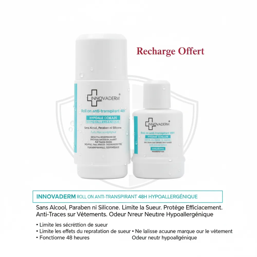 INNOVADERM ROLL ON ANTI-TRANSPIRANT + RECHARGE OFFERT