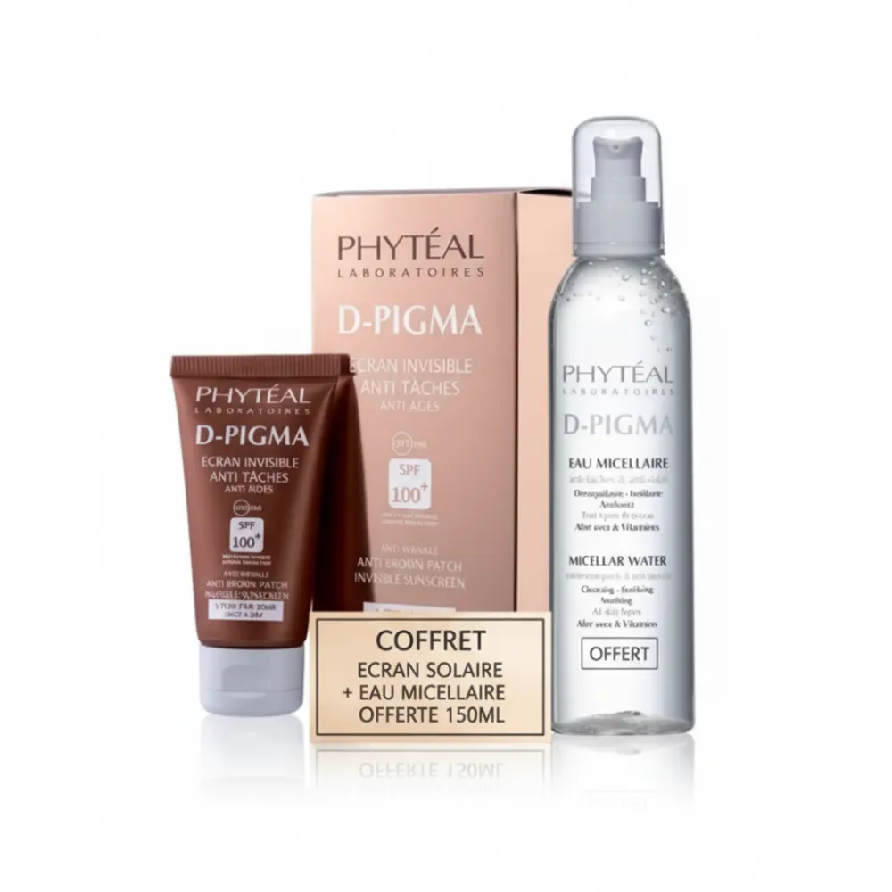 PHYTEAL D-PIGMA ECRAN SOLAIRE ANTI TÄCHES & ANTI ÂGES SPF100+ +EAU MICELLAIRE 150ML OFFERT