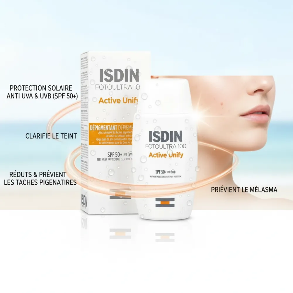 ISDIN ECRAN SOLAIRE ACTIVE UNIFY FUSION FLUIDE INVISIBLE SPF50+ 50ML ISDIN ECRAN SOLAIRE ACTIVE UNIFY FUSION FLUIDE INVISIBLE SPF50+ 50ML