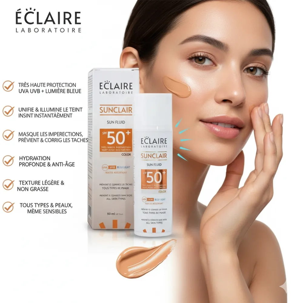 SunClair Écran Solaire Color Spf 50+, 50ML