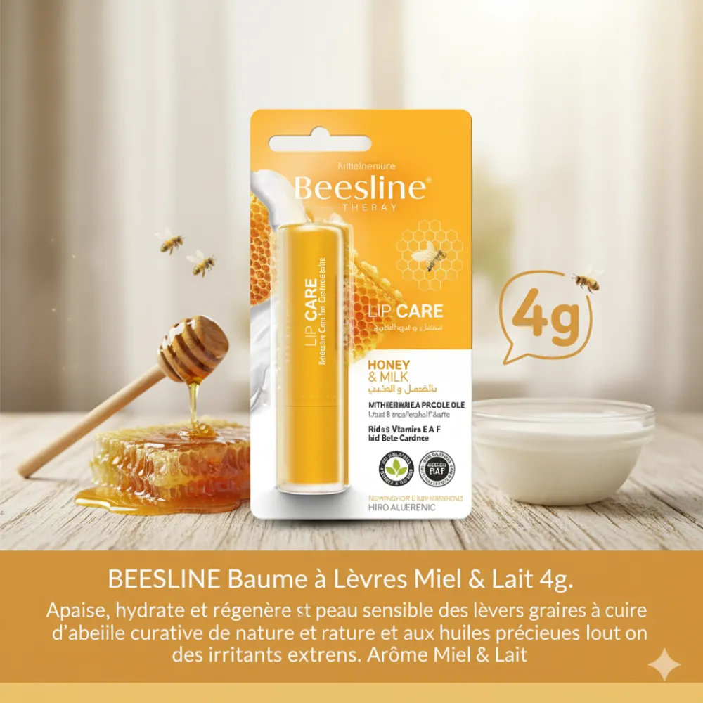BEESLINE Baume à Lèvres Miel & Lait 4g