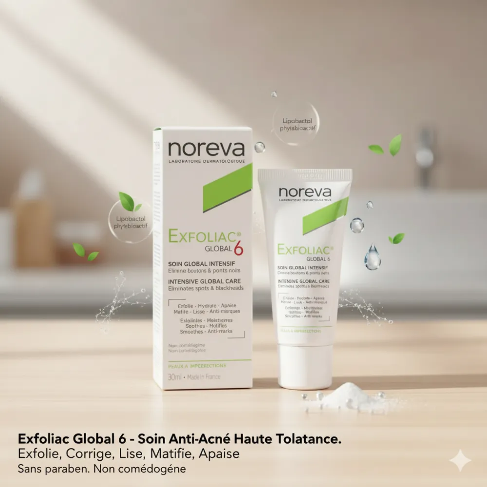 NOREVA EXFOLIAC GLOBAL 6 SOIN ANTI IMPERFECTION 30ML
