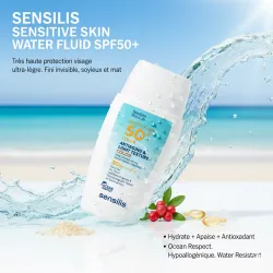 SENSILIS SENSITIVE SKIN WATER FLUID TEINTE SPF50+ 40ML