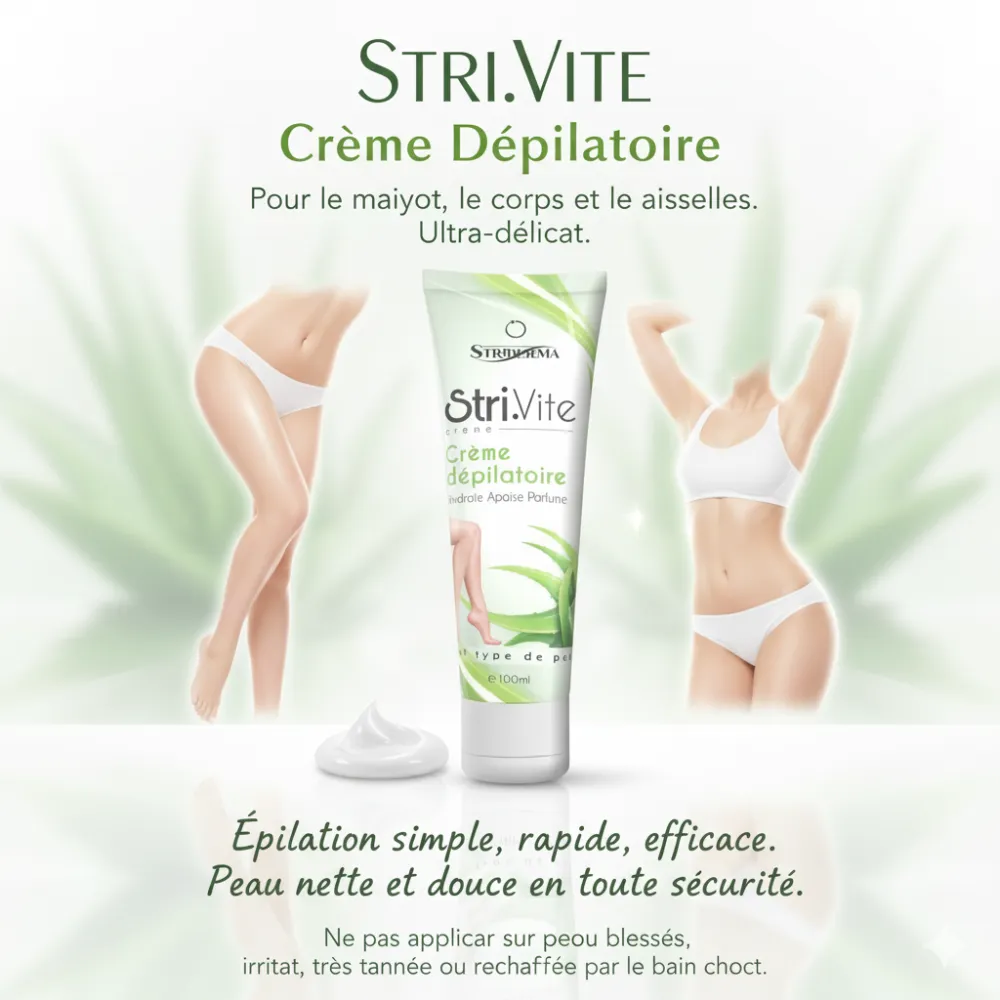 STRI.VITE Crème Dépilatoire 100 ML STRI.VITE Crème Dépilatoire 100 ML