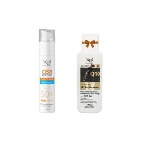 XEN CB3 DEFENCE ECRAN SOLAIRE PNS 50ml +  soin cheveux 100ML offert