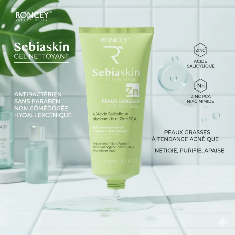 RONCEY SEBIASKIN GEL NETTOYANT PEAUX GRASSES 200ML RONCEY SEBIASKIN GEL NETTOYANT PEAUX GRASSES 200ML