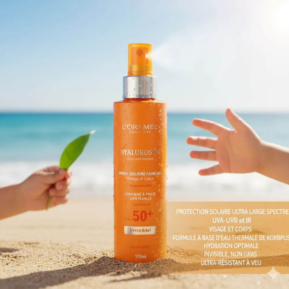 L'Oramel Hyalurosun - Spray solaire familial spf50+ - 170ml L'Oramel Hyalurosun - Spray solaire familial spf50+ - 170ml