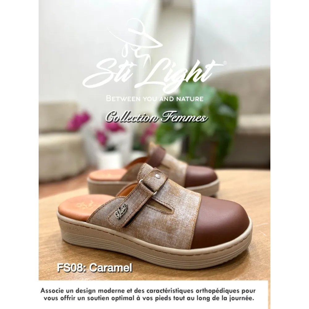 Sabot orthopédique - femme - CARAMEL FS08
