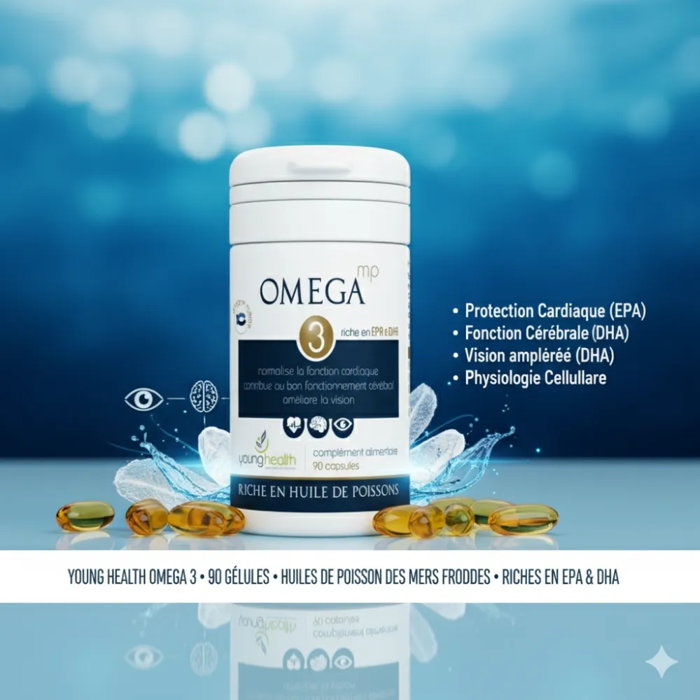 YOUNG HEALTH OMEGA 3, 90 GELULES YOUNG HEALTH OMEGA 3, 90 GELULES