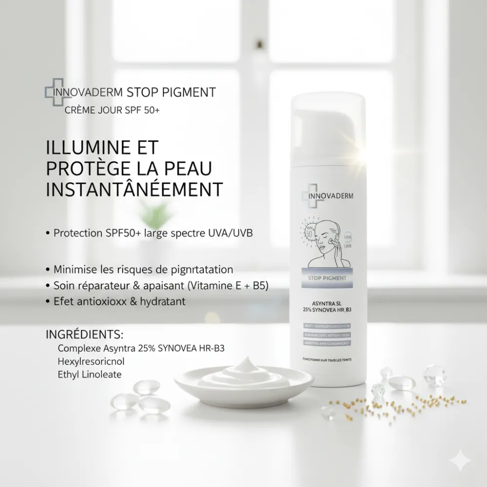 Innovaderm stop pigment crème jour SPF 50+ Innovaderm stop pigment crème jour SPF 50+