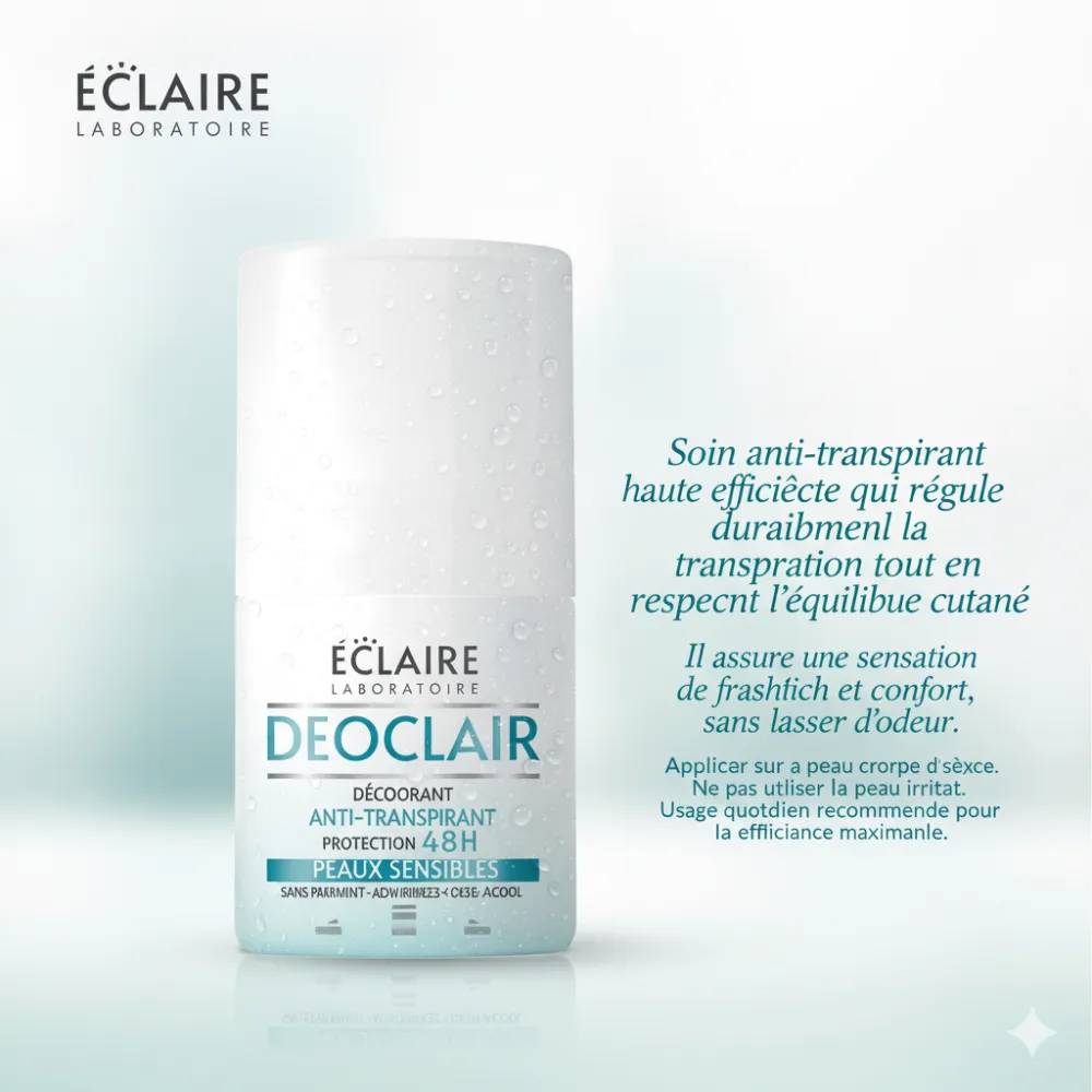 ECLAIRE DEODORANT ROLL ON ANTI TRANSPIRANT 50ML