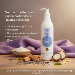 AURACY lait hydratant visage & corps lavande & bois sacré -400ml