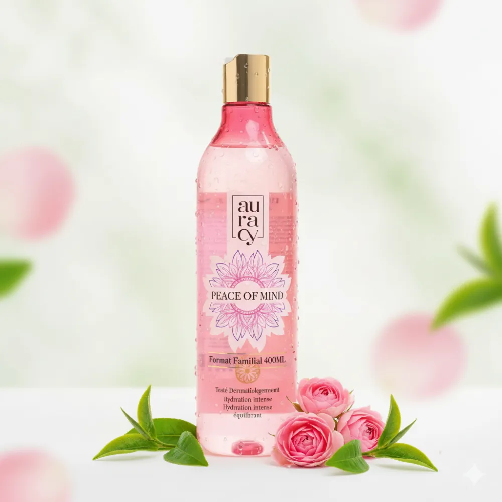 AURACY Gel douche équilibrant rose indienne & thé vert- 400ml