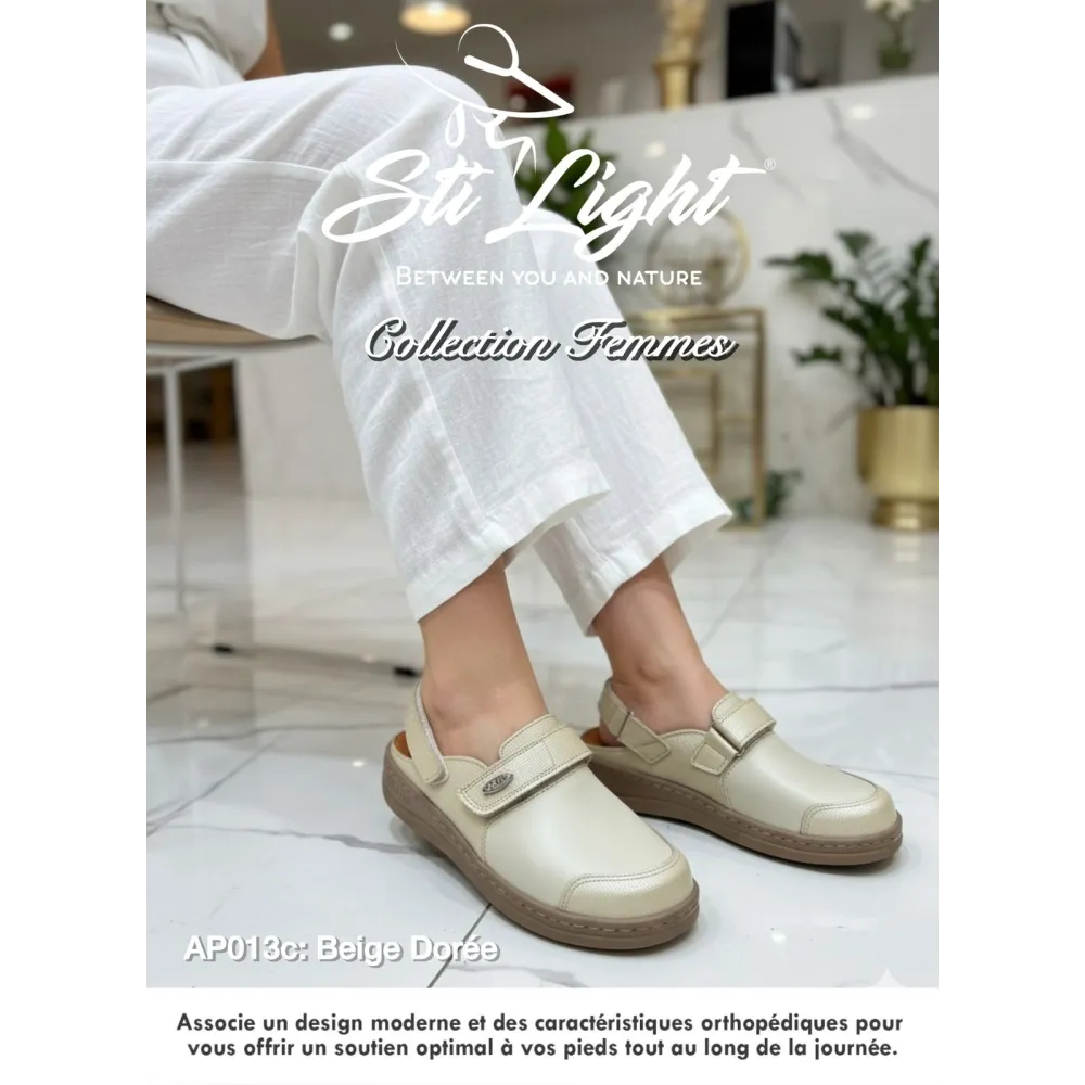 sabot orthopédique - femme - BEIGE DOREE AP013C