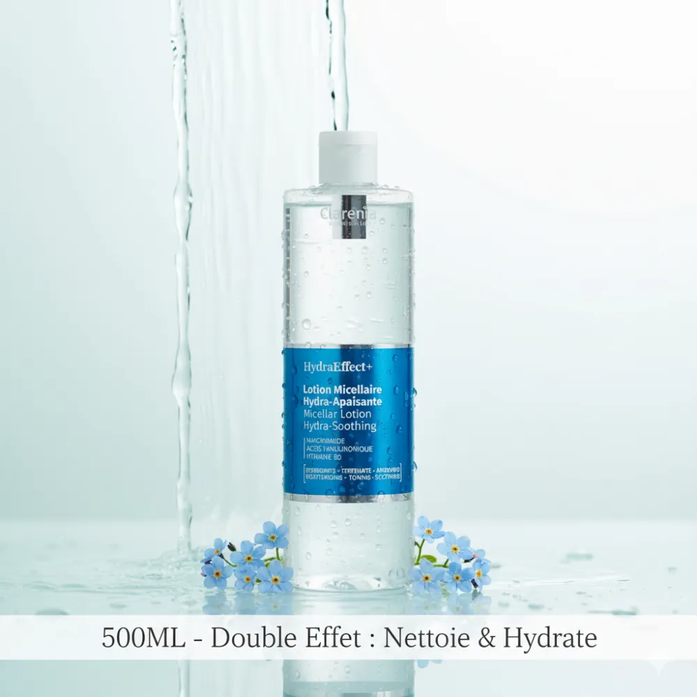 CLARENIA HYDRAEFFECT+ LOTION MICELLAIRE HYDRA APAISANTE 500ML