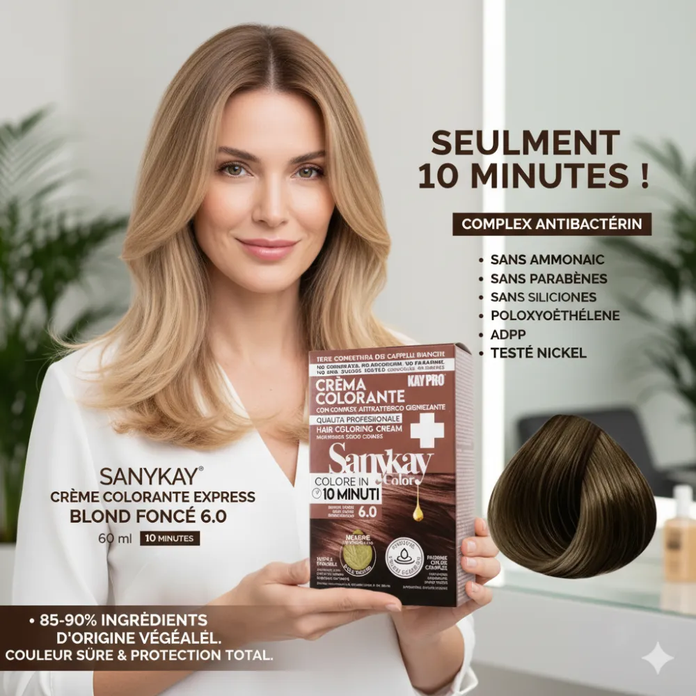 SanyKay Crème colorante express blond foncé 6.0 60 ml