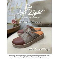 Sabot orthopédique - femme - CARAMEL taupe FS08