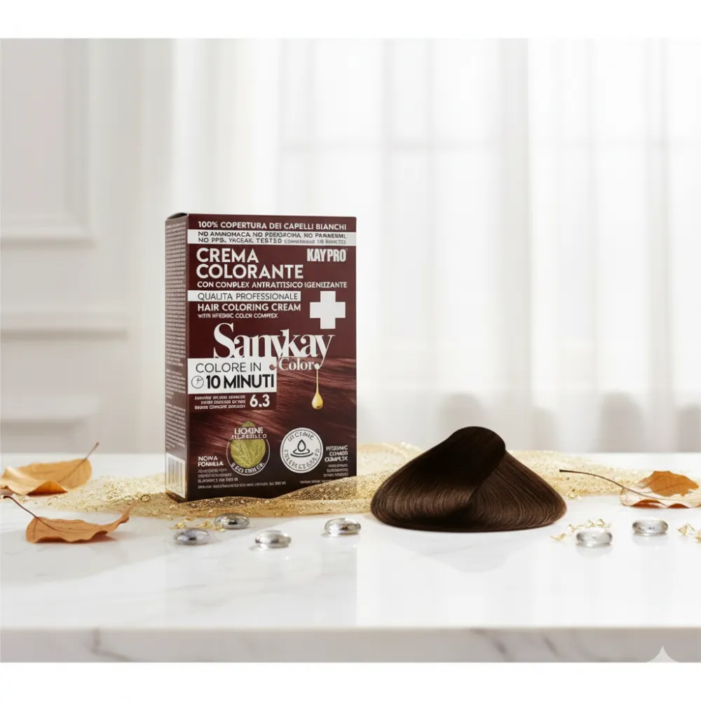 SanyKay Crème colorante express blond fonce dore 6.3 60 ml