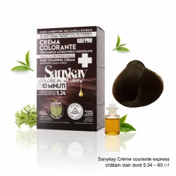 Sanykay Crème colorante express châtain clair dore 5.34 – 60 ml Sanykay Crème colorante express châtain clair dore 5.34 – 60 ml
