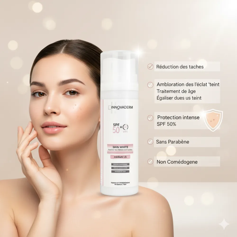 INNOVADERM SKIN WHITE Fond de Teint Mineral Anti taches - meduim 1.5