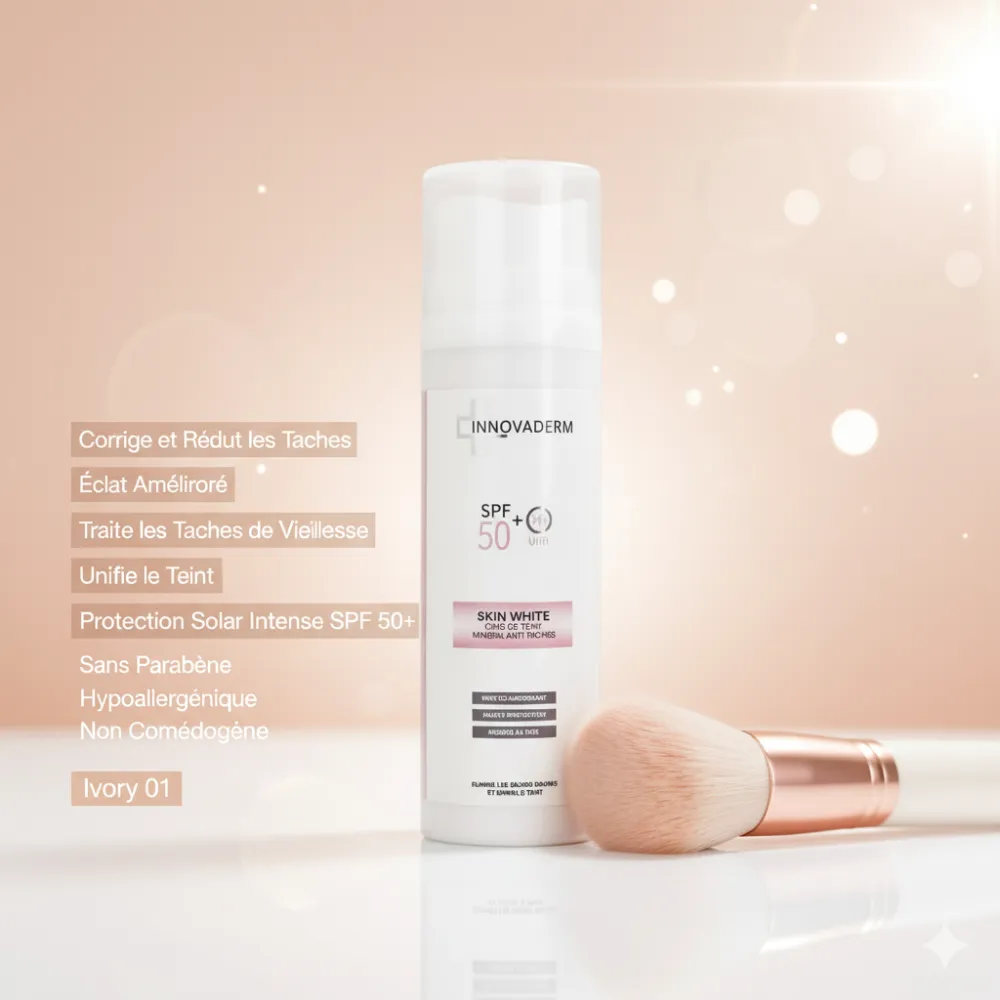 INNOVADERM SKIN WHITE Fond de Teint Mineral Anti taches - Ivory 01
