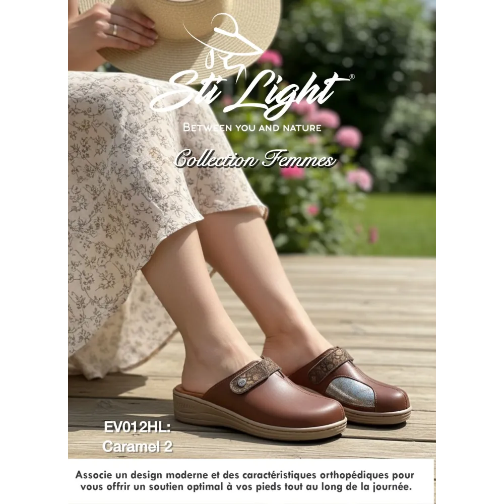 STI Sabot orthopédique - femme - caramel2 hallux valgus
