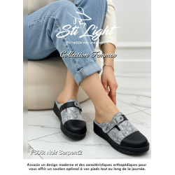 Sabot orthopédique - femme - noir SERPENT2  FS08