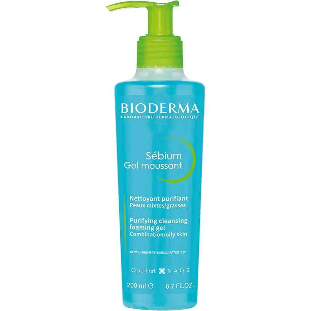 BIODERMA SEBIUM GEL MOUSSANT PURIFIANT POMPE 200ML