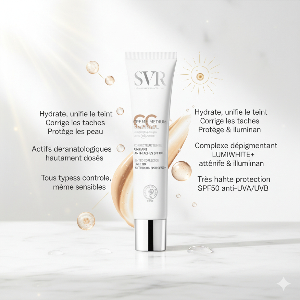 SVR CLAIRIAL CC CREME MEDUIM SPF50 40ML