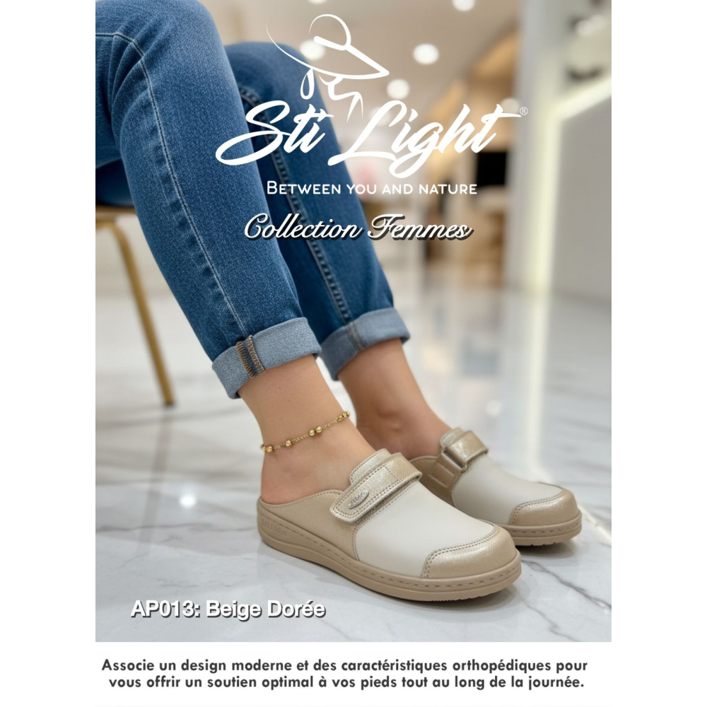 sabot orthopédique - femme - BEIGE DOREE AP013