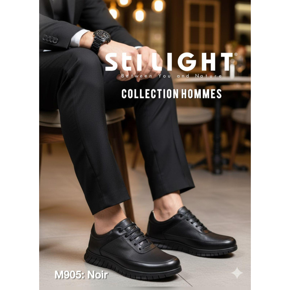 Chaussure orthopédique - Homme - Noir M905
