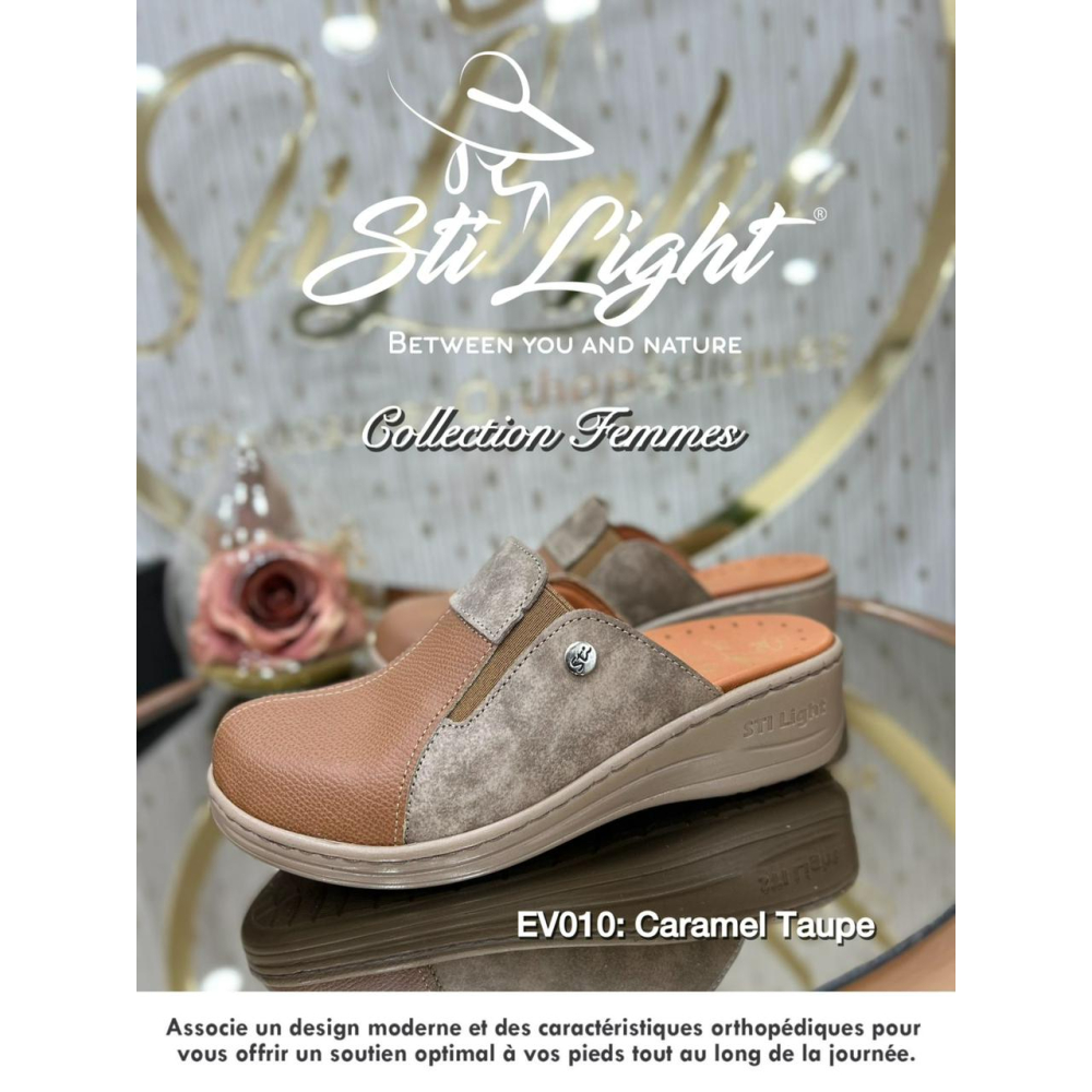 Sabot orthopédique - femme -caramel taupe EV10