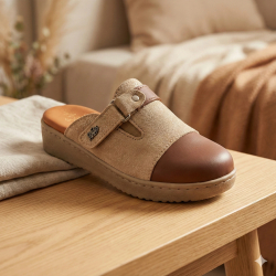 Sabot orthopédique - femme - caramel beige brillant FS08