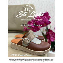 Sabot orthopédique - femme - caramel taupe fs013