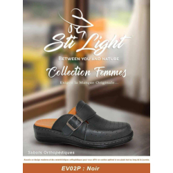 STI Sabot orthopédique - femme - noir EV02P