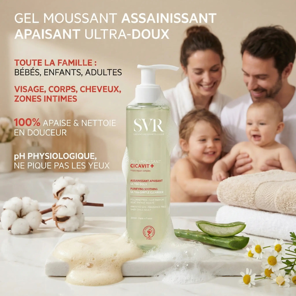 SVR CICAVIT+ GEL MOUSSANT 200ML